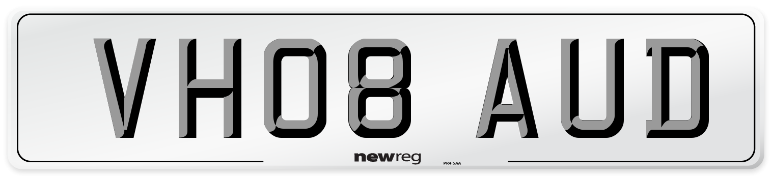 VH08 AUD Number Plate from New Reg